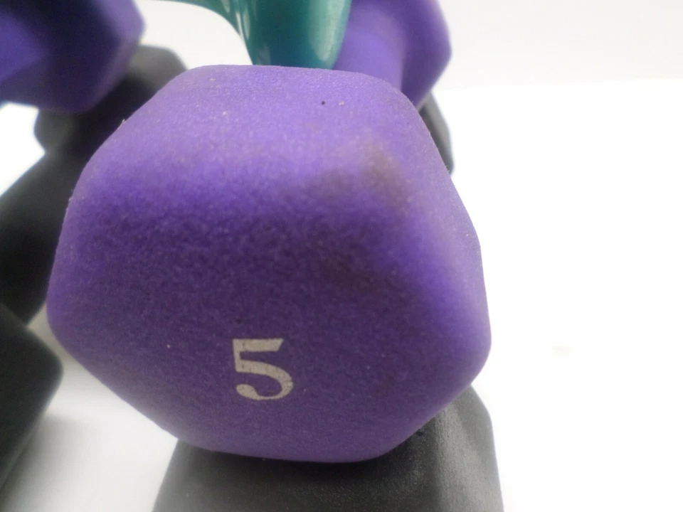 LOTE DE 6 Juego de Mancuernas 10 LB 5LB 2 Mancuernas Redondas Foto 4 de 4