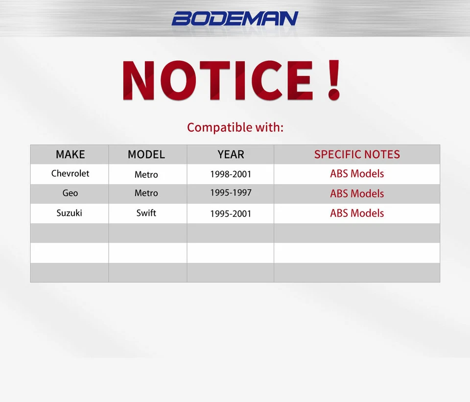 Cojinete de cubo de rueda trasera con ABS para Chevy Geo Metro 1995-99 2000 2001 Suzuki Swift Foto 2 de 4