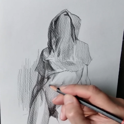 Canvas 030 - Original Drawing, Female, Sensual, Shades of Black | eBay