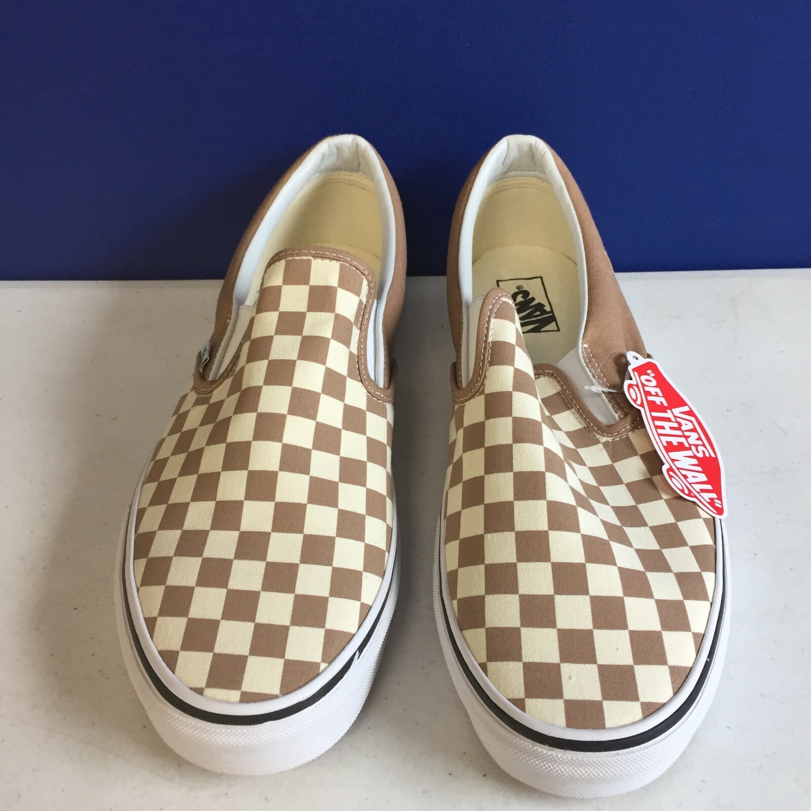 vans checkered tan