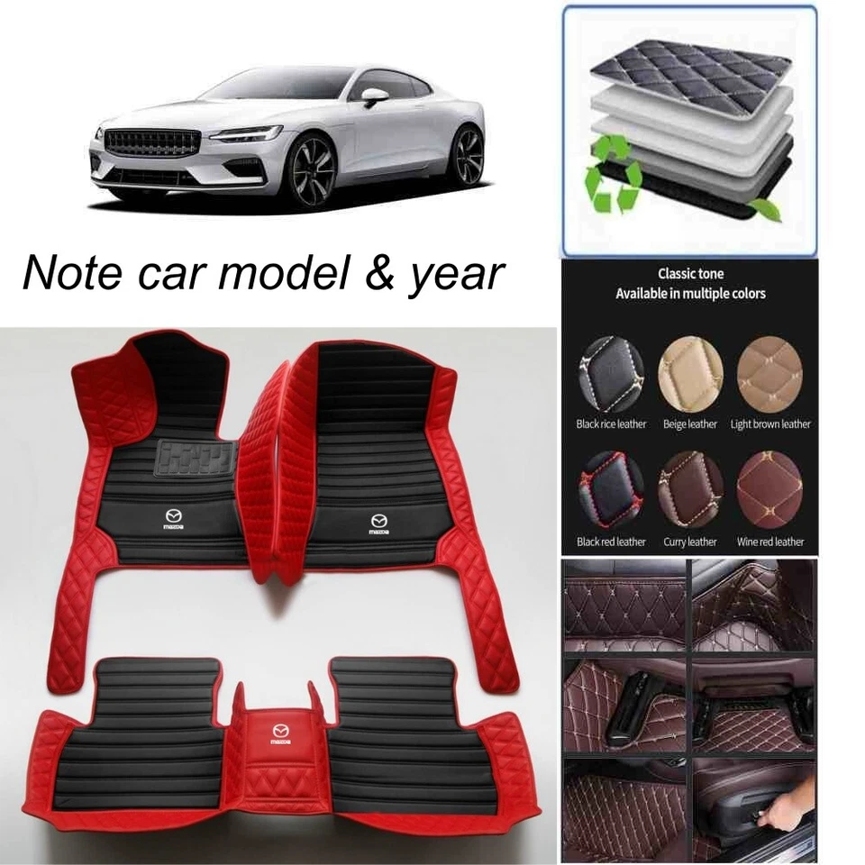 For Mazda 2 3 5 6 Car Floor Mats Luxury Custom Cargo Liners Waterproof Carpets Foto 3 de 4