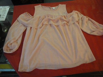 Blouse Old Navy Femme - Taille S - Peach, Manches 3/4, épaules Dénudées (Cold Shoulder)