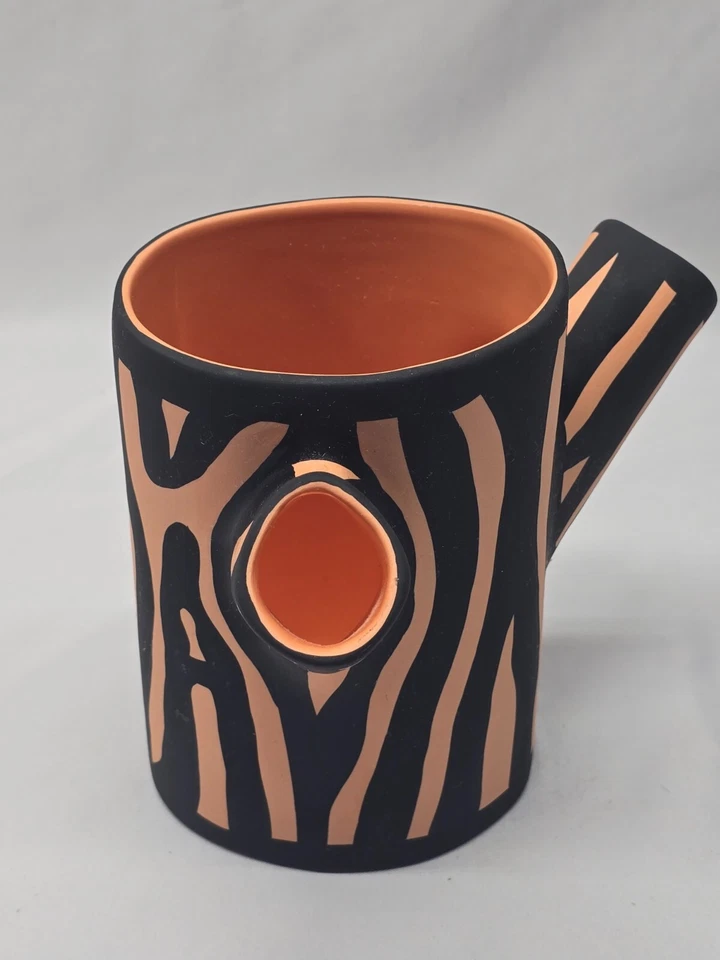 Jarrón decorativo tronco de árbol de heno de alta gama RICHARD WOODS diseñador 5,625" Dinamarca Foto 3 de 4