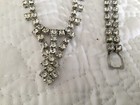 Vintage Crystal  Glass Rhinestone Princess Necklace Earrings Bracelet Set — photo 3