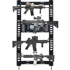 Gun Wall Mount Rack 5 Rifle Shotgun Weapon Bow Storage Display Holder Organizer