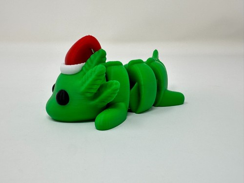 Christmas Santa 3D Printed Axolotl Articulated | Toy | Fidget | Sensory | ADHD - Picture 14 of 20