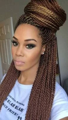 Full Head African Style Twist Braid Hair Extension Installation