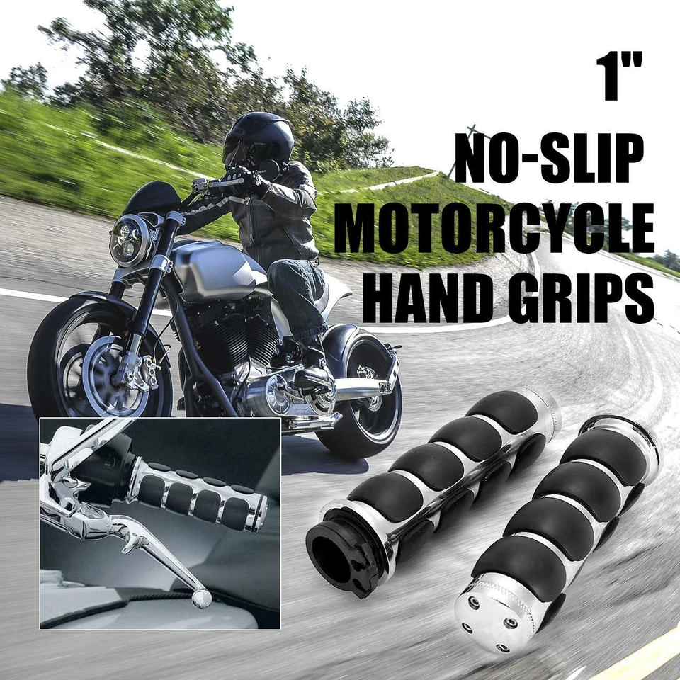 Par de empuñaduras de manillar de 1" para Yamaha Virago XV 250 500 535 700 750 920 1100 Foto 2 de 4