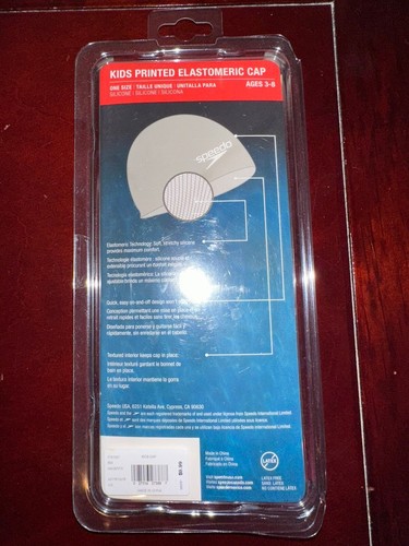 Speedo Elastomeric Solid Silicone Swim Cap Kids One Size Pink Latex Free New - Picture 2 of 2