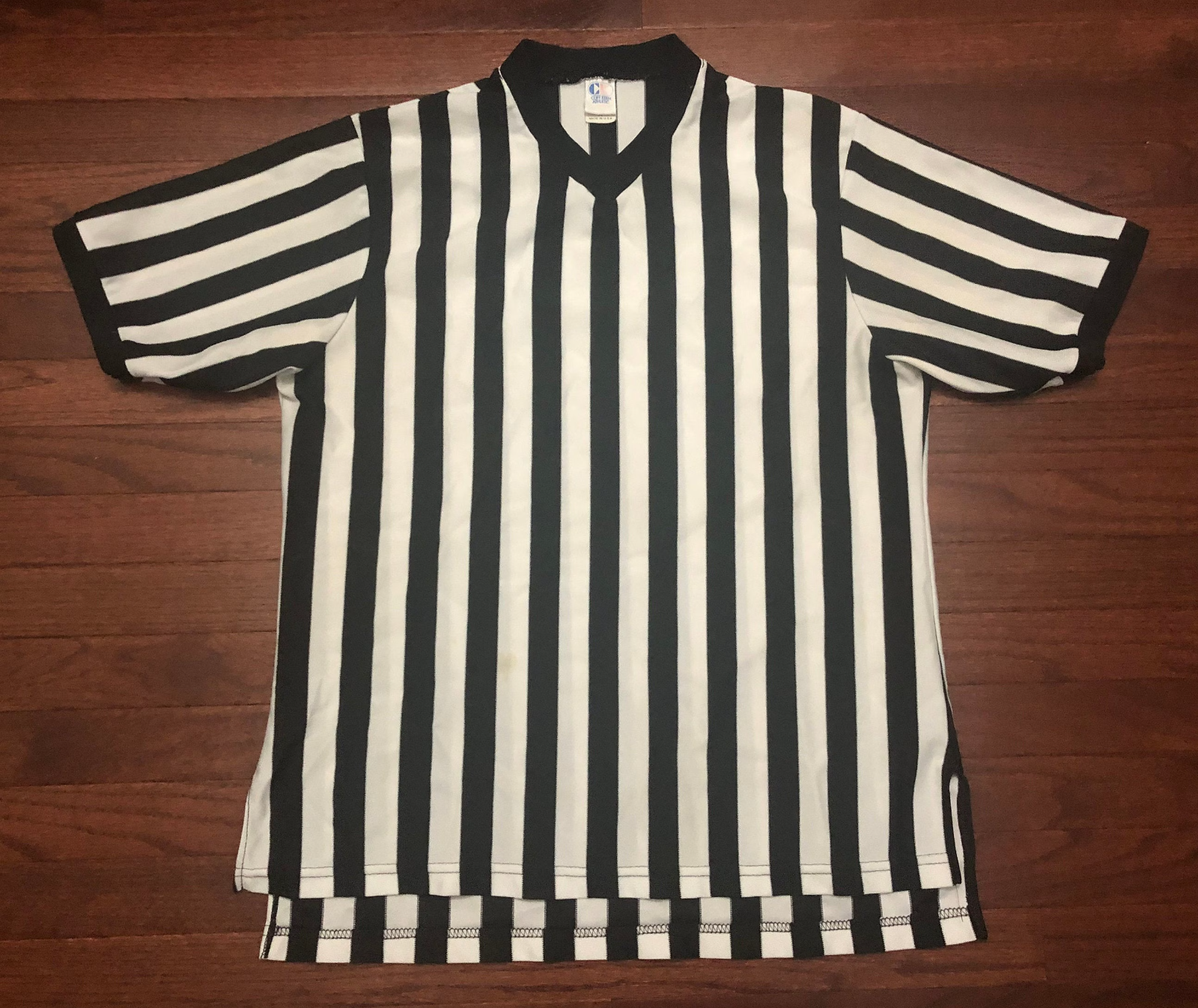 MAGLIA ARBITRO DONNA SHIRT DONNA XL NERO BIANCO UFFICIALE CLIFF KEEN VINTAGE e