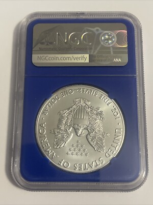 2020 (P) American Silver Eagle NGC MS70 FDOI Trump Label Blue Core