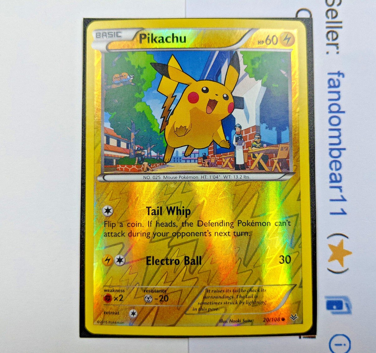 ホロカード ピカチュウ HP90 Pikachu V HP190 * Full Art * 2022 Collectible Holo Pokemon