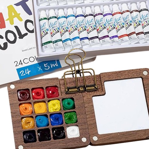 Pocket Artist Watercolor Travel Set Watercolor Paint Palette Travel Artist Kit - Picture 29 of 39