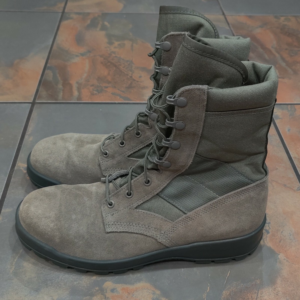 UFCW Vibram Mondo PT Green Sage Suede Size 13 Military Steel 