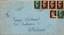 Storia Postale - 1946 - Luogotenenza - 10 c + 2 x 15 c + 3 x 1,20 L su busta