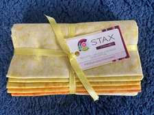 Creative Cuts Cotton Fabric STAX Multicolor 5 Pieces Yellow/Orange 18 x 21 inch