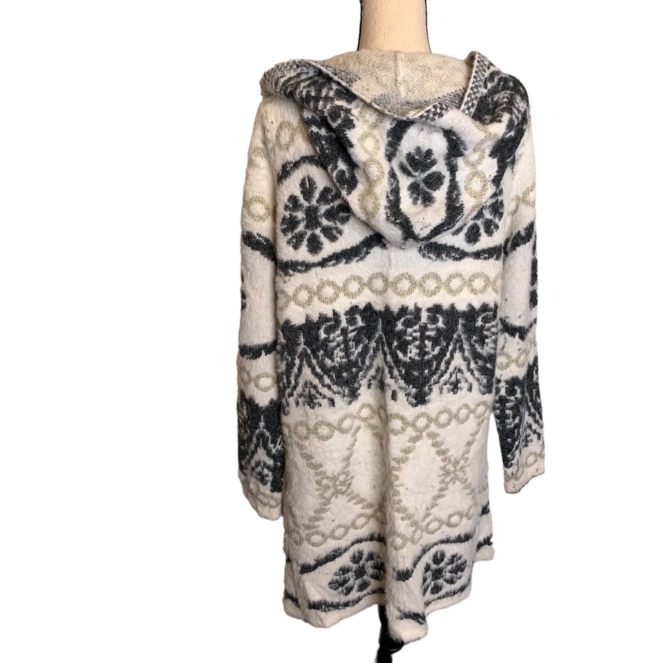 Monoreno Longline Sudadera con Capucha Mujer Cárdigan Grande Suéter Bolsillos Foto 4 de 4