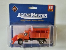 Walthers Ho Scale Vehicle International 4300 Dump Truck With Snowplow - Orange