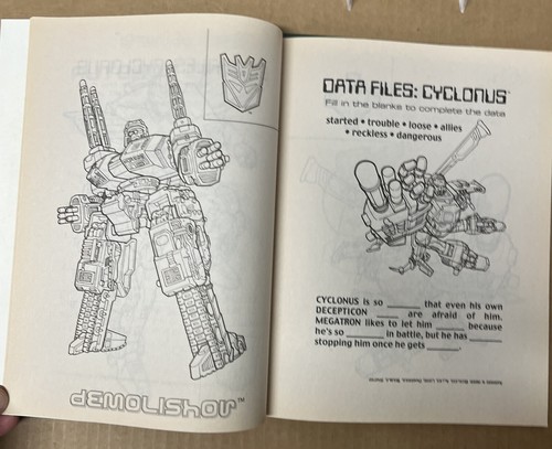 Vintage New! 2004 Transformers Armada Child’s Coloring & Activity Book Hasbro LC - Foto 7 di 8
