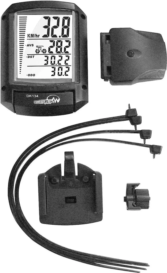 Security Plus Fahrradcomputer Kabellos DK 134 4in1 Codierte Übertragung Rad Bike