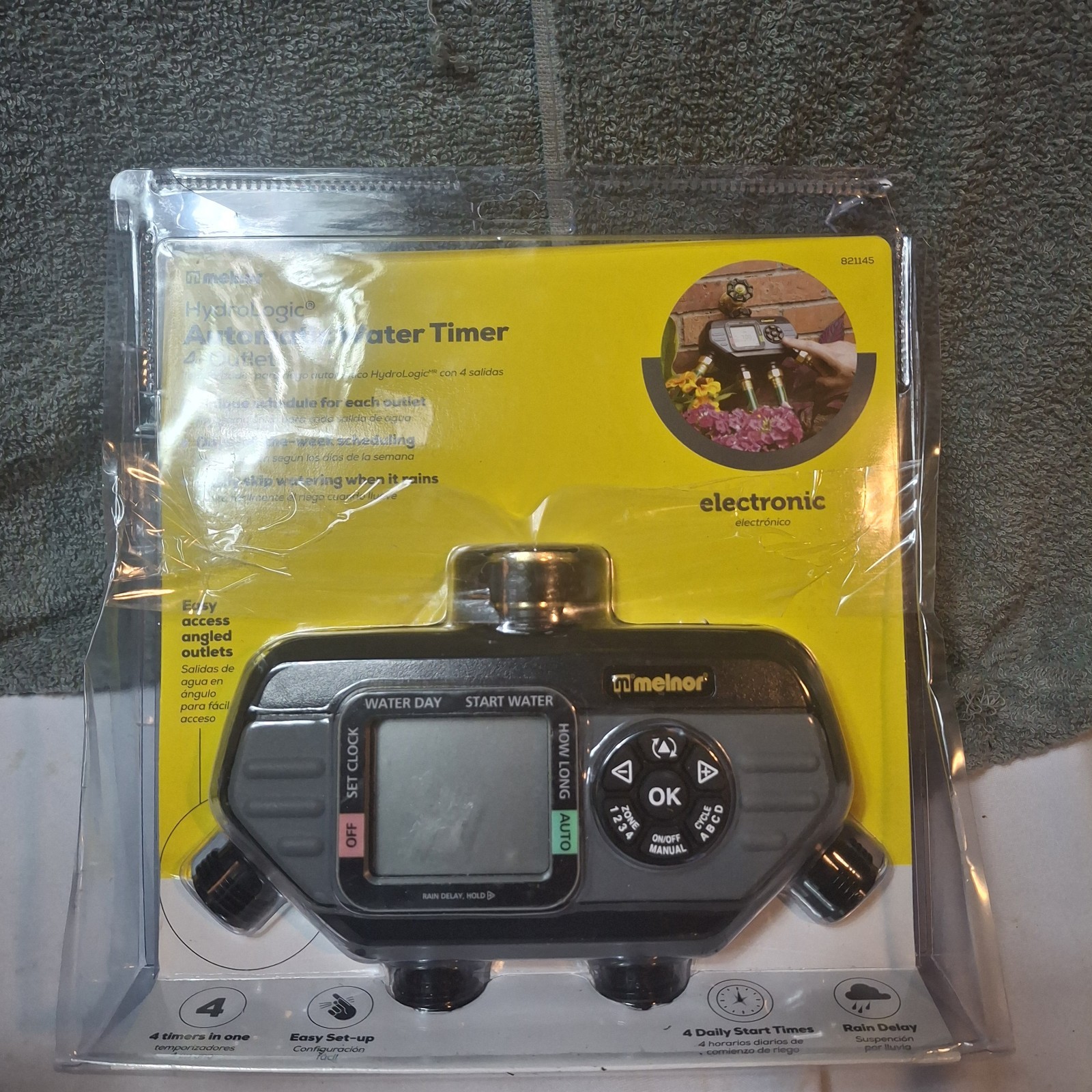 Melnor Hydrologic Automatic 4-Outlet Programmable Water Timer 821145