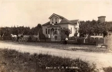 Andrew Stregerwald House Horse Wagon Townsend WA RPPC Photo Postcard COPY