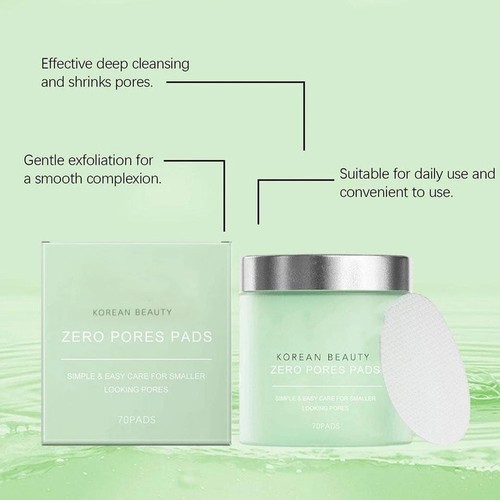Zero Pore Pads Trgets Large Pores and Uneven Tone Korean Skincare 70pcs~ - Picture 9 of 11
