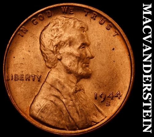 1944-S Lincoln Wheat Cent-Choice Gem BU Red Lustrous No Reserve #i6554