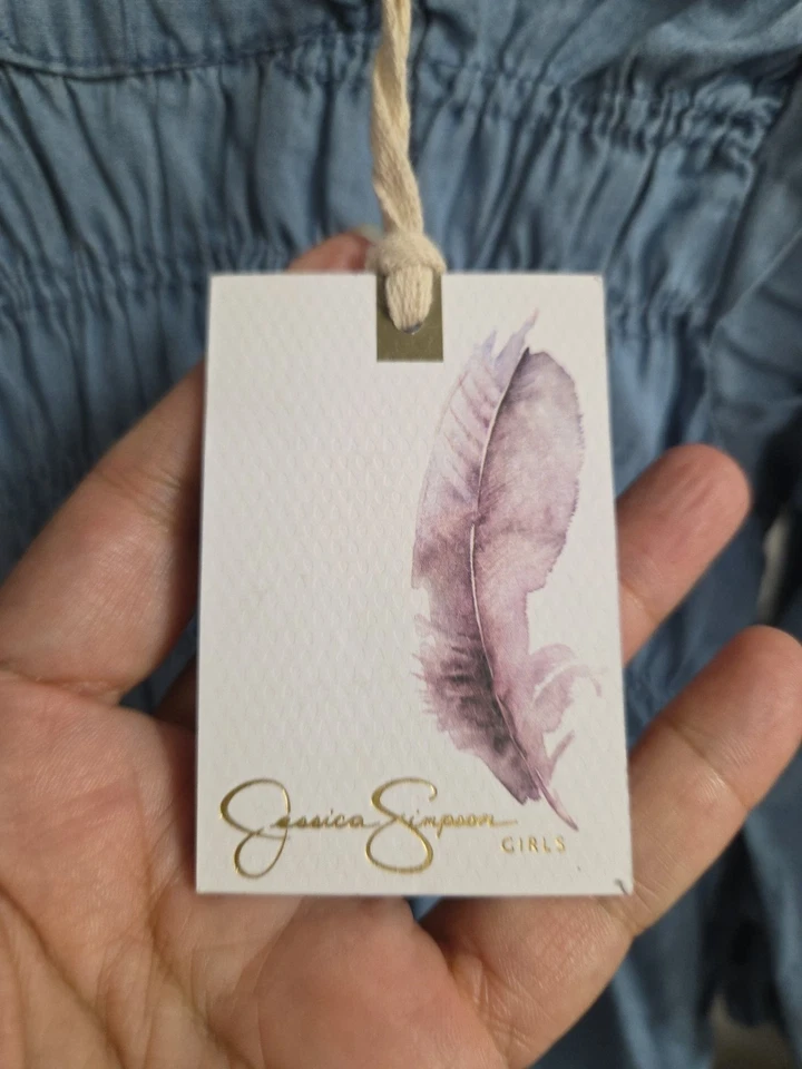 Jessica Simpson Bebé Niño Niñas Conjunto Túnica Cambray 3T Leggings Florales Foto 2 de 4