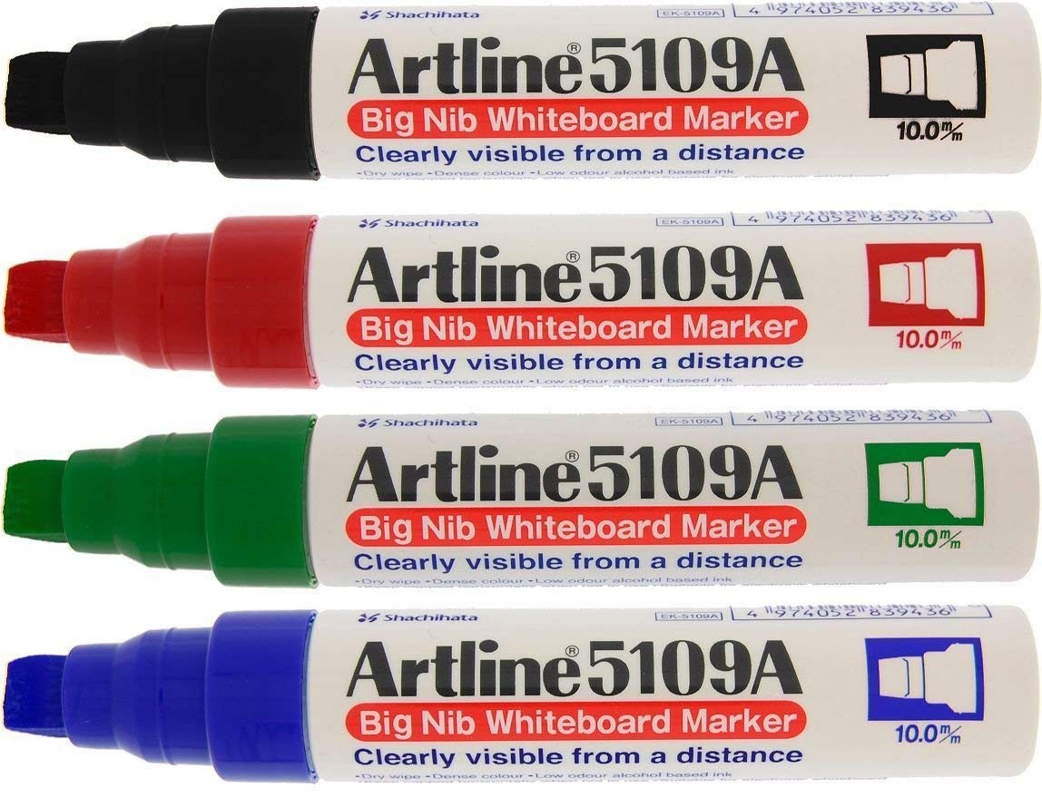 Jumbo Nib 4-pack - Black, Red, Blue, Green For Whiteboards