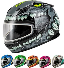 Gmax Youth GM-49Y Drax Full Face Dual Pane Snowmobile Helmet Anti-Fog Lens for
