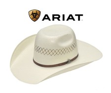COWBOY HAT ARIAT 8X Shantung Straw Ventilated PUNCHY Crown- Wide 4.25" Brim