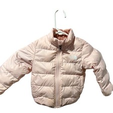 The North Face Kids Reversible Puffer Jacket Pink Full Zip Insulated Coat