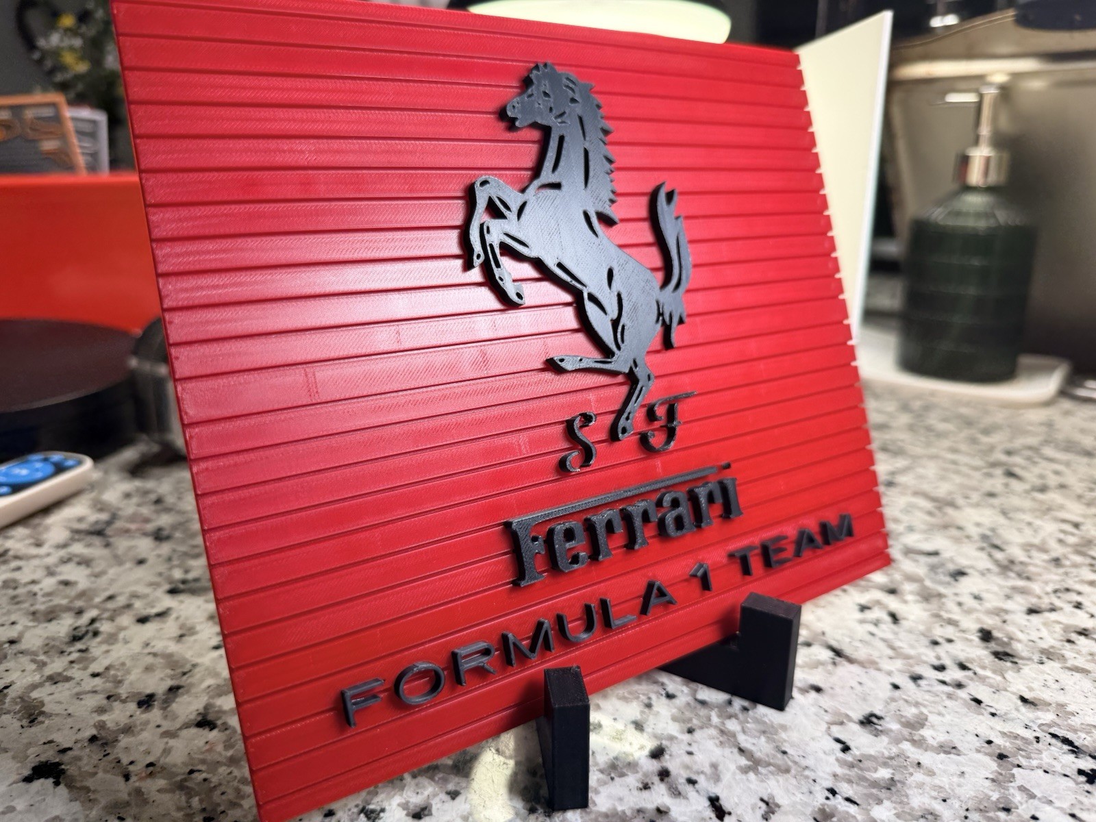 Ferrari F1 Scuderia Team Logo Wall Art Sign Decor For F1 Col