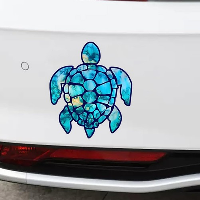 #ad Cute Sea Turtle Car Sticker Decal Waterproof Vinyl Auto Bumper St Color: Blue $7.99
