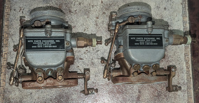 Pair Of Matching Antique STROMBERG 81 Carburetors Ford Flathead Hot Rod Scta