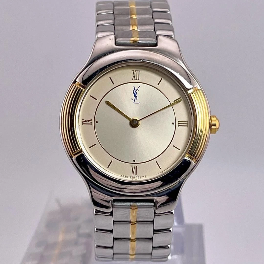 SAINT LAURENT (YSL) Orologio uomo Yves Saint Laurent oro romano a batteria