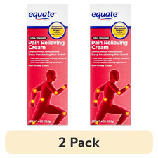 Equate Ultra Strength Pain Relief Cream 4 oz 2 Pack Topical Muscle Joint Pain