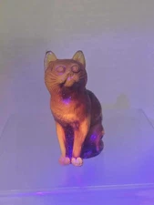 Vintage Ruby Autumn Mosser Glass Slag Cat