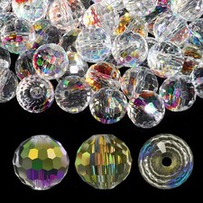 100 Pcs Glass Beads for Suncatchers Beautiful Suncatcher Bead 10mm Sparkle Cr...