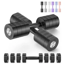 MERACH Dumbbell Set of 2, Adjustable Weight, Anti-slip Handle, Macaron Colors...