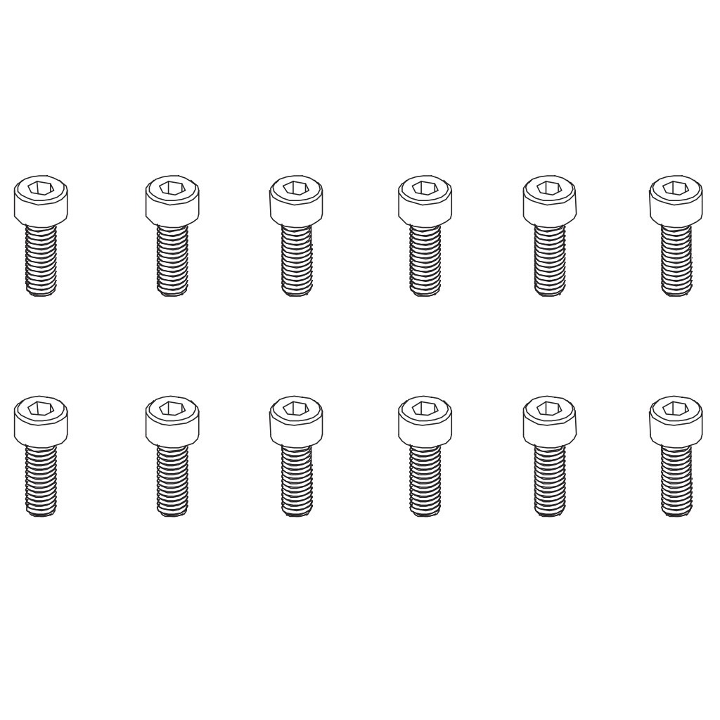PD Racing Hex Screw HM4*12 12PCS