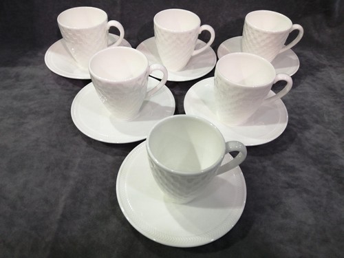 Platillo taza Wedgwood noche y día Demitas 6 invitados