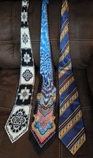 1990s Three 3 , Rare Spectacular Vintage Ties    