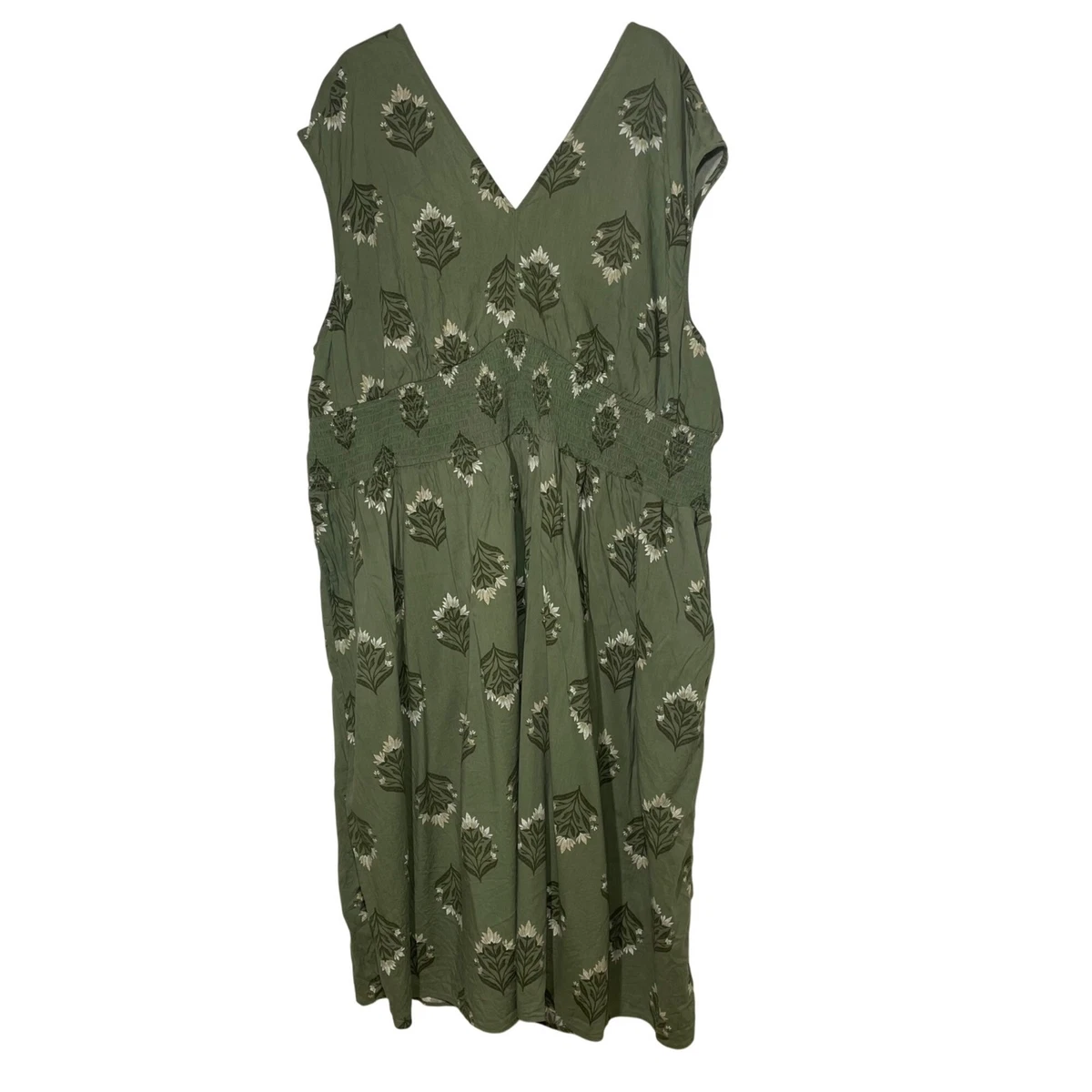 Robe Old Navy Femme Taille L Vert – Sans Manches, Coupe Midi, Décontractée