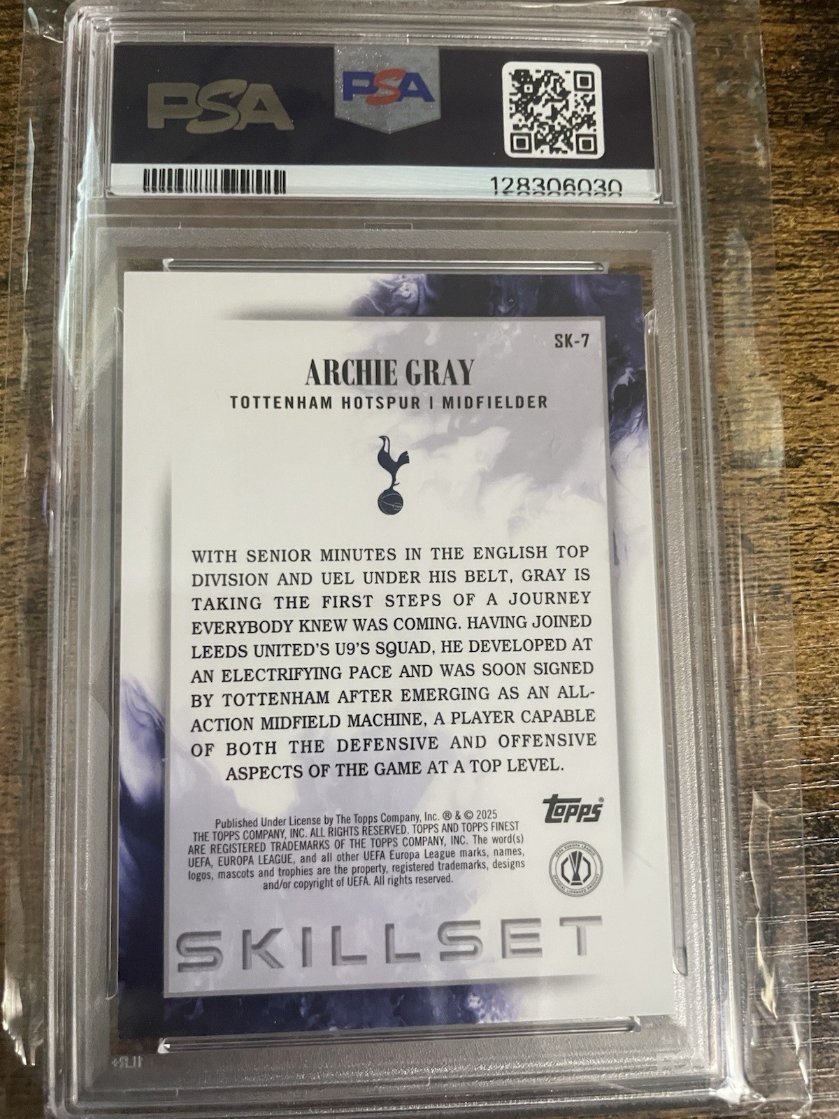 🔥POP 2‼️PSA 9 Archie Gray RC Rose Gold Refractor /75 24-25 Topps Finest UEFA⚽️ view 2