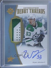 2022 Upper Deck Ultimate Collection Debut Threads 46/49 Wyatt Johnston Auto 01g1