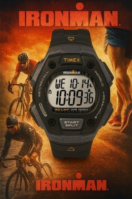 Timex TW5M09500 Men s IRONMAN 30-Lap Resin Watch Alarm INDIGLO Chronograph *READ