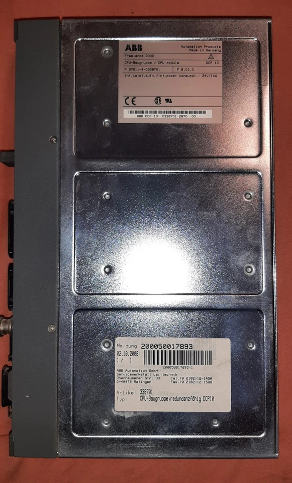 ABB Freelance 2000 CPU Baugruppe Module  P37211-4-0338701 F 6.01.0 - Bild 4 von 4