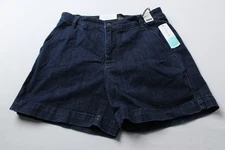 Judy Blue Women's High Waist Trouser Denim Shorts SV3 Dark Wash Size 9/29 NWT